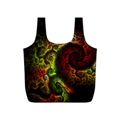 Green And Red Lights Wallpaper Fractal Digital Art Artwork Full Print Recycle Bag (s) by Semog4