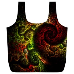 Green And Red Lights Wallpaper Fractal Digital Art Artwork Full Print Recycle Bag (xl) by Semog4