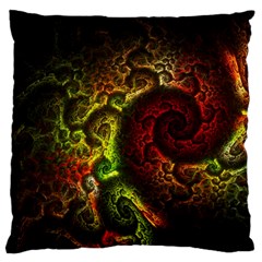 Green And Red Lights Wallpaper Fractal Digital Art Artwork Standard Premium Plush Fleece Cushion Case (one Side) by Semog4