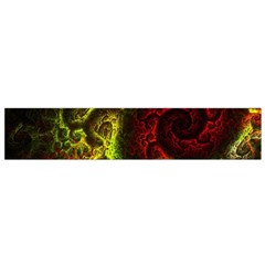 Green And Red Lights Wallpaper Fractal Digital Art Artwork Small Premium Plush Fleece Scarf