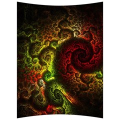 Green And Red Lights Wallpaper Fractal Digital Art Artwork Back Support Cushion by Semog4