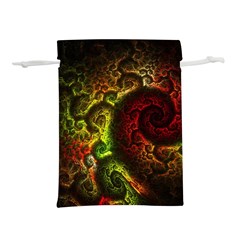 Green And Red Lights Wallpaper Fractal Digital Art Artwork Lightweight Drawstring Pouch (s) by Semog4