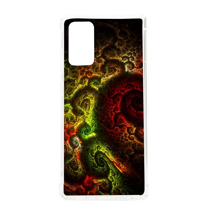 Green And Red Lights Wallpaper Fractal Digital Art Artwork Samsung Galaxy Note 20 TPU UV Case