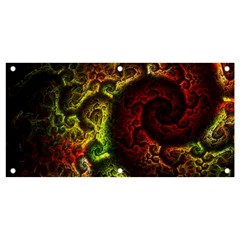 Green And Red Lights Wallpaper Fractal Digital Art Artwork Banner And Sign 4  X 2  by Semog4