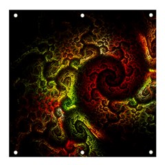 Green And Red Lights Wallpaper Fractal Digital Art Artwork Banner And Sign 4  X 4  by Semog4