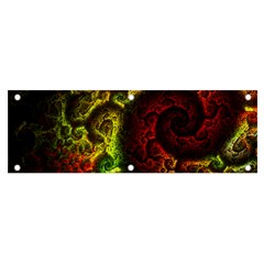 Green And Red Lights Wallpaper Fractal Digital Art Artwork Banner And Sign 6  X 2  by Semog4