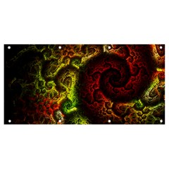 Green And Red Lights Wallpaper Fractal Digital Art Artwork Banner And Sign 8  X 4  by Semog4