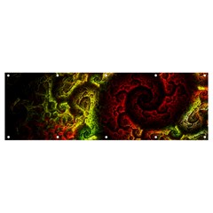 Green And Red Lights Wallpaper Fractal Digital Art Artwork Banner And Sign 12  X 4  by Semog4