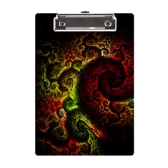 Green And Red Lights Wallpaper Fractal Digital Art Artwork A5 Acrylic Clipboard by Semog4