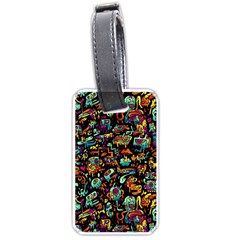 Cartoon Monster Pattern Abstract Background Luggage Tag (one Side) by Semog4