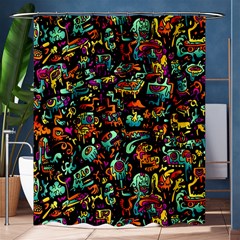 Cartoon Monster Pattern Abstract Background Shower Curtain 60  X 72  (medium)  by Semog4