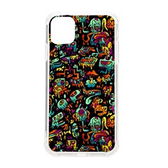 Cartoon Monster Pattern Abstract Background Iphone 11 Tpu Uv Print Case