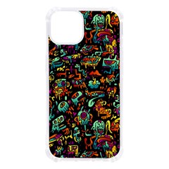 Cartoon Monster Pattern Abstract Background Iphone 13 Tpu Uv Print Case