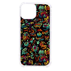 Cartoon Monster Pattern Abstract Background Iphone 13 Mini Tpu Uv Print Case