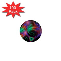 Circle Art 3d Artwork Graphics Vortex Colorful Digital Art 1  Mini Buttons (100 Pack)  by Semog4