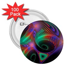 Circle Art 3d Artwork Graphics Vortex Colorful Digital Art 2 25  Buttons (100 Pack)  by Semog4