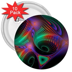 Circle Art 3d Artwork Graphics Vortex Colorful Digital Art 3  Buttons (10 Pack)  by Semog4