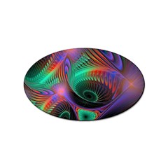 Circle Art 3d Artwork Graphics Vortex Colorful Digital Art Sticker (oval)