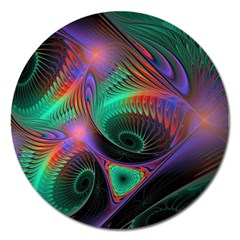 Circle Art 3d Artwork Graphics Vortex Colorful Digital Art Magnet 5  (round) by Semog4