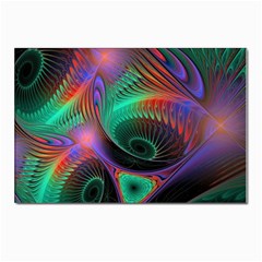 Circle Art 3d Artwork Graphics Vortex Colorful Digital Art Postcards 5  X 7  (pkg Of 10) by Semog4