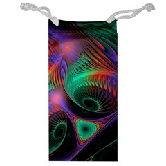 Circle Art 3d Artwork Graphics Vortex Colorful Digital Art Jewelry Bag by Semog4