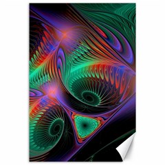 Circle Art 3d Artwork Graphics Vortex Colorful Digital Art Canvas 24  X 36  by Semog4