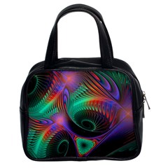 Circle Art 3d Artwork Graphics Vortex Colorful Digital Art Classic Handbag (two Sides) by Semog4