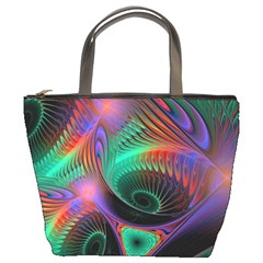 Circle Art 3d Artwork Graphics Vortex Colorful Digital Art Bucket Bag by Semog4