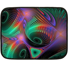 Circle Art 3d Artwork Graphics Vortex Colorful Digital Art Fleece Blanket (mini) by Semog4