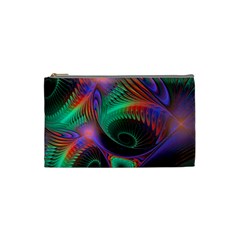 Circle Art 3d Artwork Graphics Vortex Colorful Digital Art Cosmetic Bag (small) by Semog4