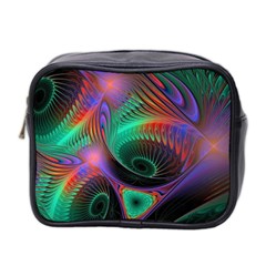 Circle Art 3d Artwork Graphics Vortex Colorful Digital Art Mini Toiletries Bag (two Sides) by Semog4