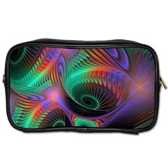 Circle Art 3d Artwork Graphics Vortex Colorful Digital Art Toiletries Bag (two Sides) by Semog4