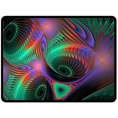 Circle Art 3d Artwork Graphics Vortex Colorful Digital Art Fleece Blanket (large) by Semog4