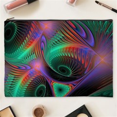 Circle Art 3d Artwork Graphics Vortex Colorful Digital Art Cosmetic Bag (xxxl) by Semog4