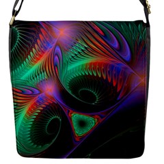 Circle Art 3d Artwork Graphics Vortex Colorful Digital Art Flap Closure Messenger Bag (s) by Semog4