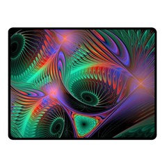 Circle Art 3d Artwork Graphics Vortex Colorful Digital Art Two Sides Fleece Blanket (small) by Semog4