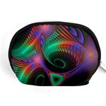 Circle Art 3d Artwork Graphics Vortex Colorful Digital Art Accessory Pouch (Medium) Front