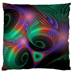 Circle Art 3d Artwork Graphics Vortex Colorful Digital Art Standard Premium Plush Fleece Cushion Case (one Side) by Semog4