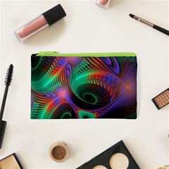 Circle Art 3d Artwork Graphics Vortex Colorful Digital Art Cosmetic Bag (xs) by Semog4