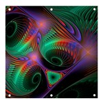 Circle Art 3d Artwork Graphics Vortex Colorful Digital Art Banner and Sign 4  x 4  Front