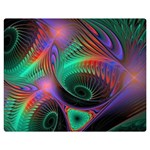 Circle Art 3d Artwork Graphics Vortex Colorful Digital Art Premium Plush Fleece Blanket (Medium) 60 x50  Blanket Front