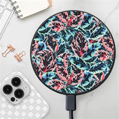 Leaves Leaf Pattern Patterns Colorfu Wireless Fast Charger(black)