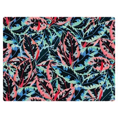 Leaves Leaf Pattern Patterns Colorfu Premium Plush Fleece Blanket (extra Small)