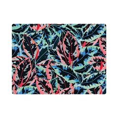 Leaves Leaf Pattern Patterns Colorfur Premium Plush Fleece Blanket (mini)