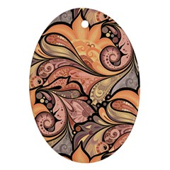 Colorful Paisley Background Artwork Paisley Patterns Ornament (Oval)