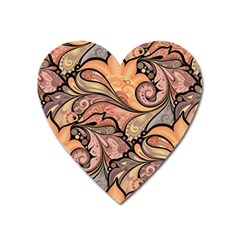 Colorful Paisley Background Artwork Paisley Patterns Heart Magnet