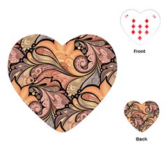 Colorful Paisley Background Artwork Paisley Patterns Playing Cards Single Design (Heart)