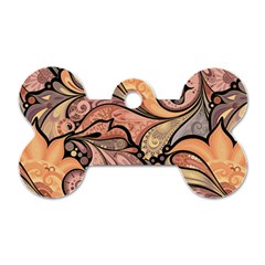 Colorful Paisley Background Artwork Paisley Patterns Dog Tag Bone (Two Sides)