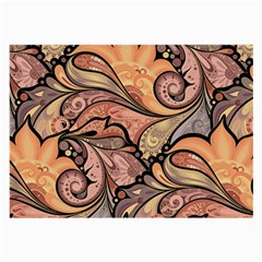 Colorful Paisley Background Artwork Paisley Patterns Large Glasses Cloth (2 Sides)