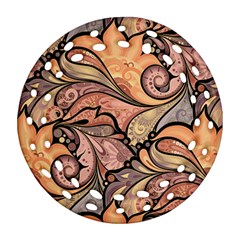 Colorful Paisley Background Artwork Paisley Patterns Ornament (Round Filigree)